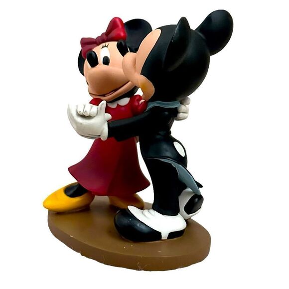 Disney 7” Figurine Minnie Mickey Mouse Dancing Waltz Tuxedo Collectable Ballroom - Picture 2 of 10